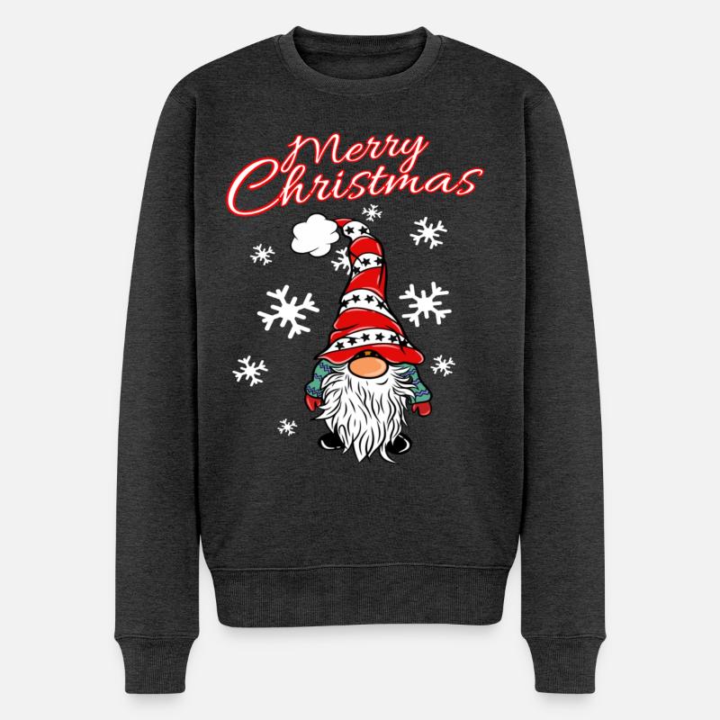 Gnome Gnome de Noël - Pull Premium bio Homme - anthracite chiné