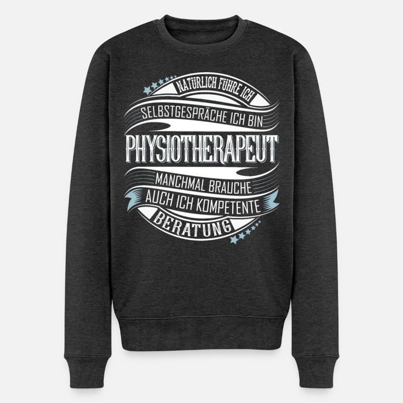 Physiotherapeut - Männer Premium Bio Pullover - Anthrazit meliert