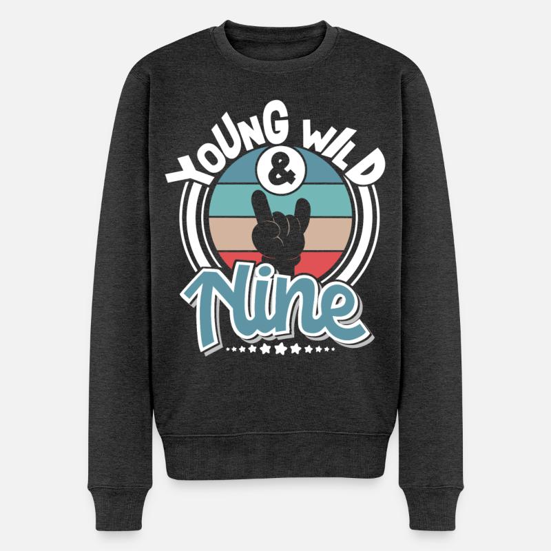 9 ans 9ème anniversaire - Pull Premium bio Homme - anthracite chiné