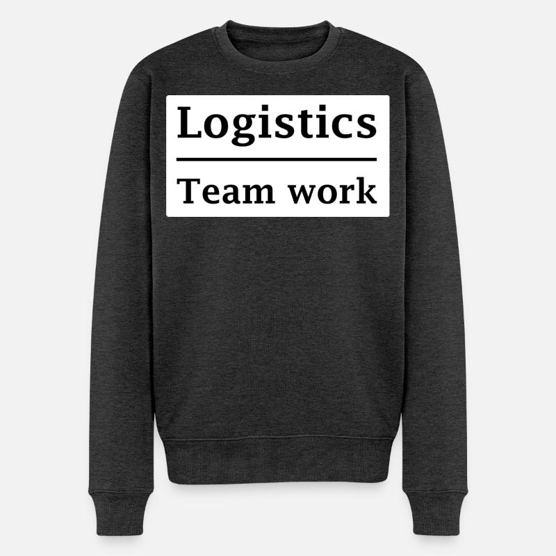 Logistiker Teamarbeit - Männer Premium Bio Pullover - Anthrazit meliert