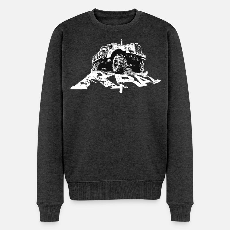 KRAZ Schriftzug - Männer Premium Bio Pullover - Anthrazit meliert