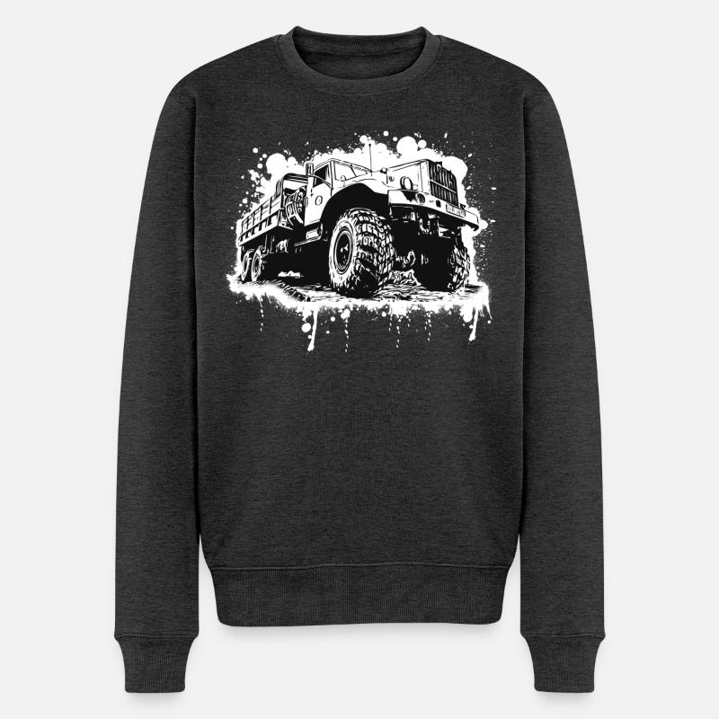 KRAZ LKW - Männer Premium Bio Pullover - Anthrazit meliert