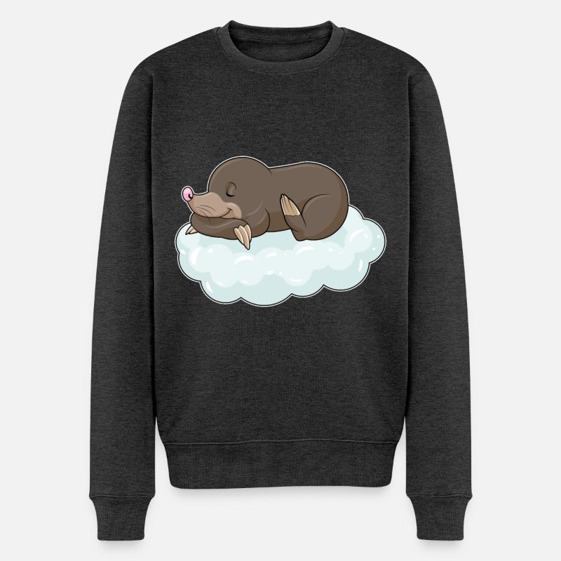 Taupe sur les nuages - Pull Premium bio Homme - anthracite chiné