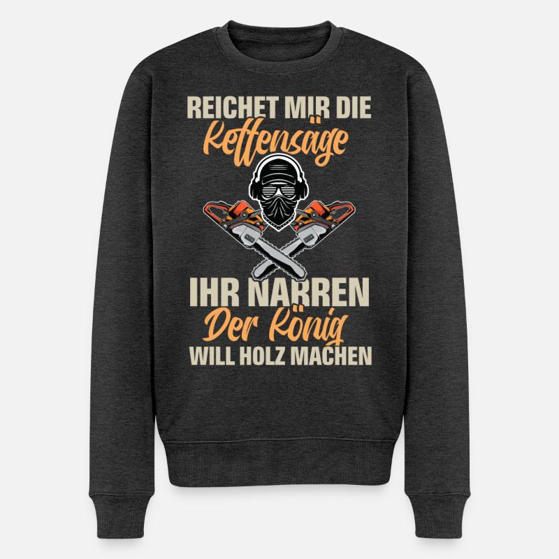 Holzfäller - Männer Premium Bio Pullover - Anthrazit meliert