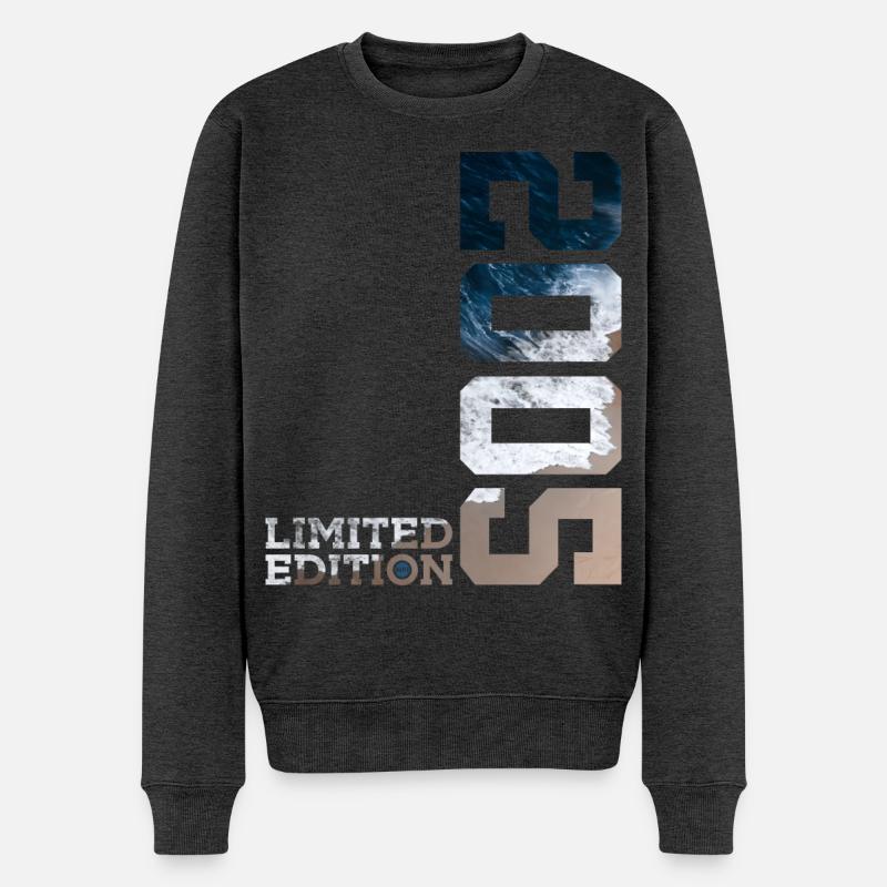 21. GEBURTSTAG LIMITED EDITION 2005 - Männer Premium Bio Pullover - Anthrazit meliert