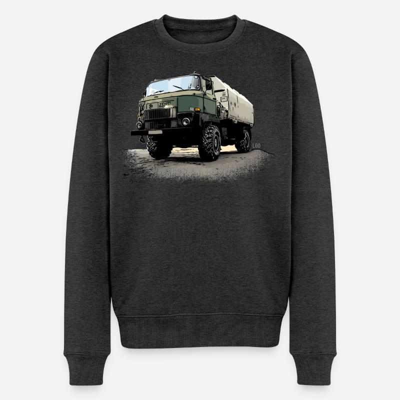 IFA | L60 | DDR | LKW - Männer Premium Bio Pullover - Anthrazit meliert