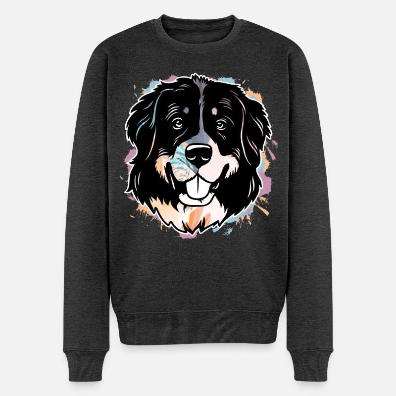 Berner Sennenhund - Männer Premium Bio Pullover - Anthrazit meliert