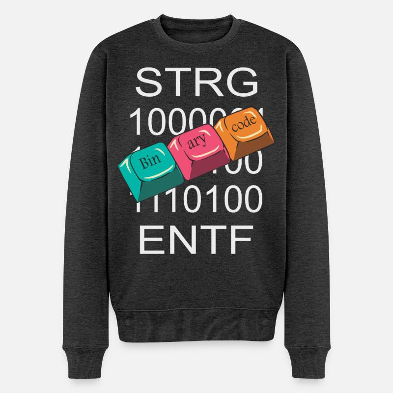 Computer Nerd - Männer Premium Bio Pullover - Anthrazit meliert