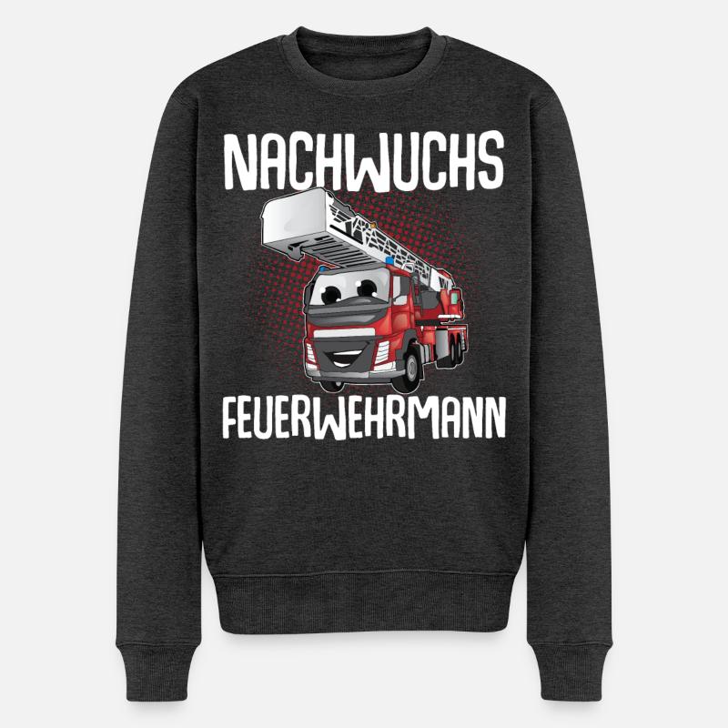 Nachwuchs Feuerwehrmann - Männer Premium Bio Pullover - Anthrazit meliert
