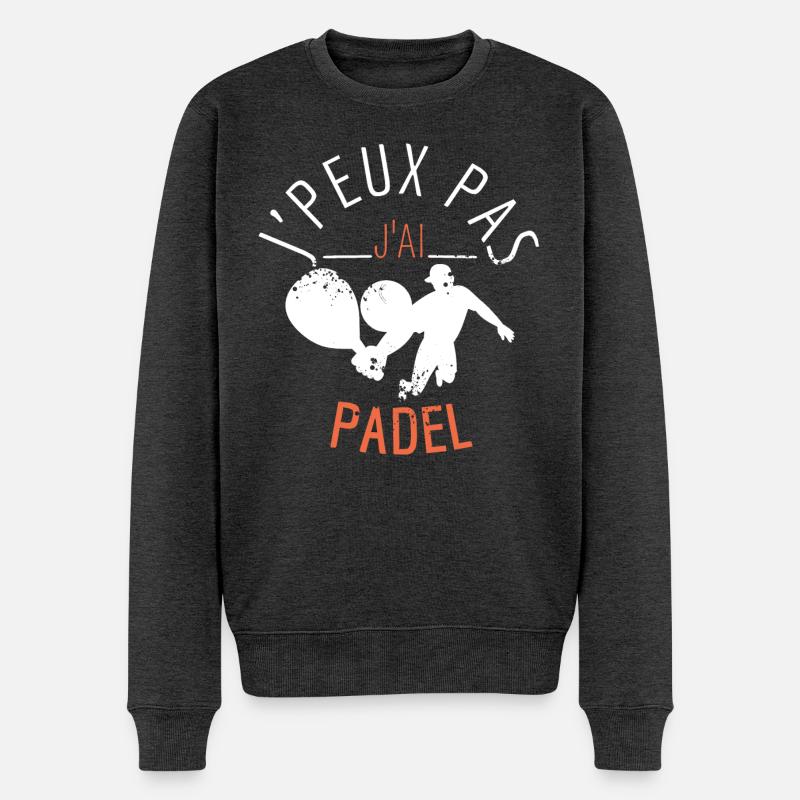 J'PEUX Pas J'ai PADEL - Pull Premium bio Homme - anthracite chiné