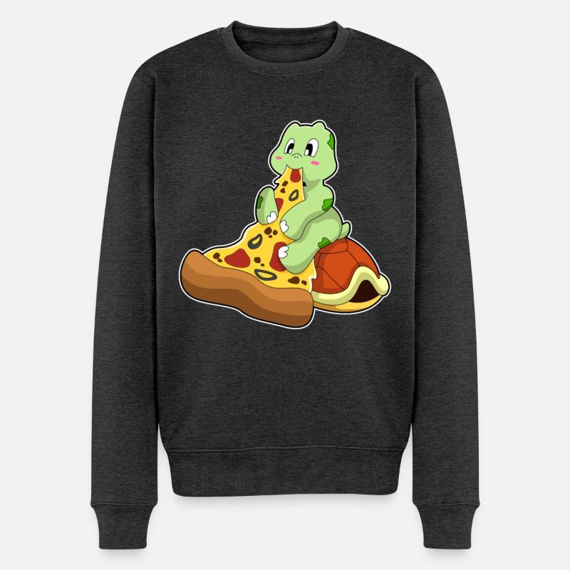 Pizza Tortue - Pull Premium bio Homme - anthracite chiné