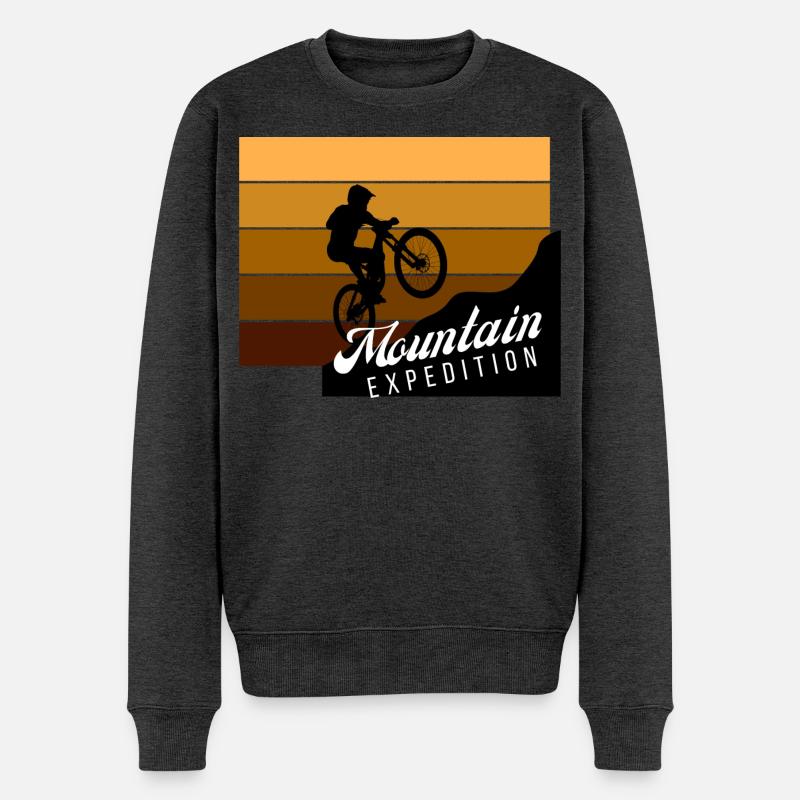Mountain Expedition Sprung - Männer Premium Bio Pullover - Anthrazit meliert