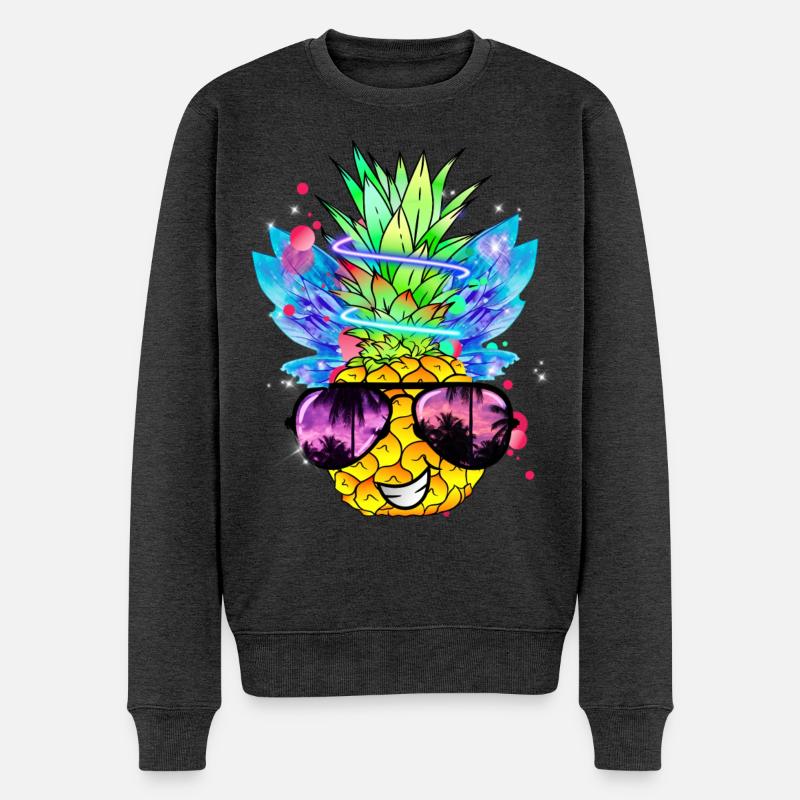 Art de l’ananas - Pull Premium bio Homme - anthracite chiné