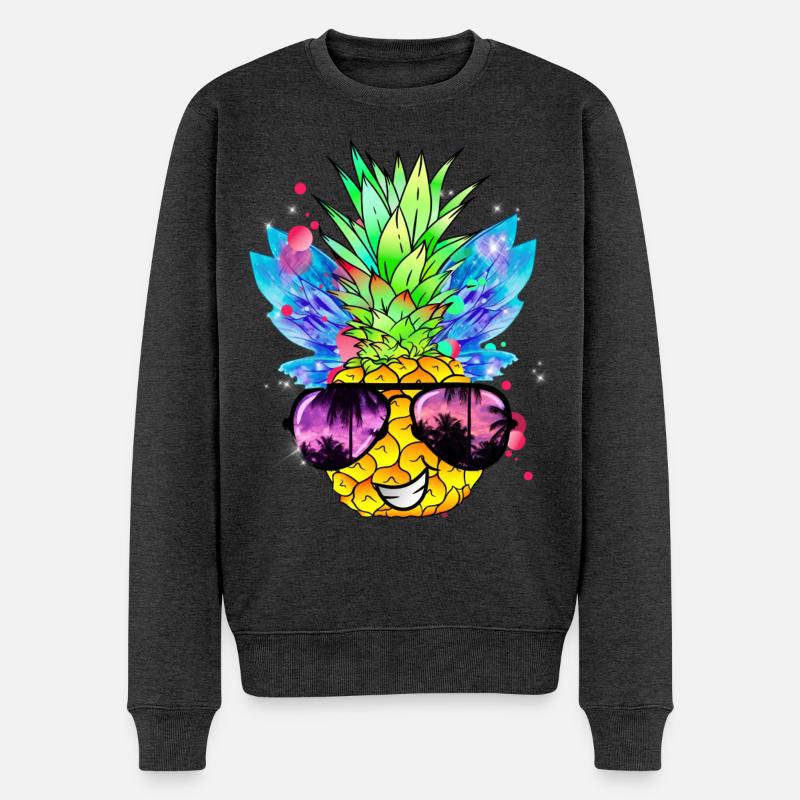 Art de l’ananas - Pull Premium bio Homme - anthracite chiné