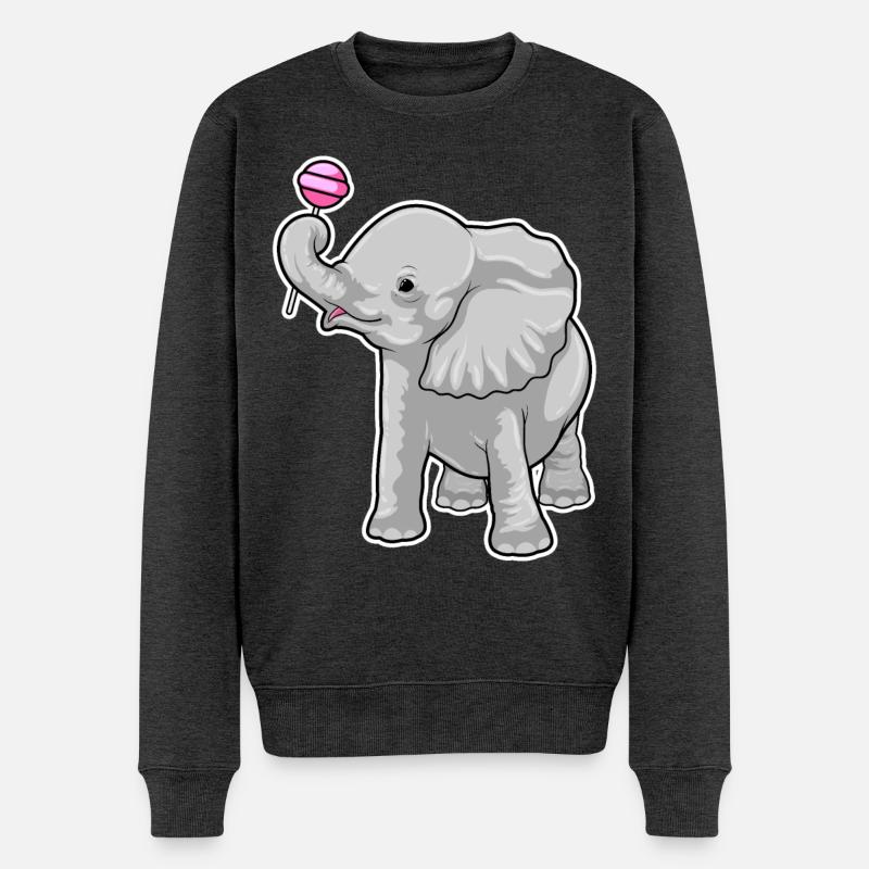 Sucettes d’éléphant - Pull Premium bio Homme - anthracite chiné