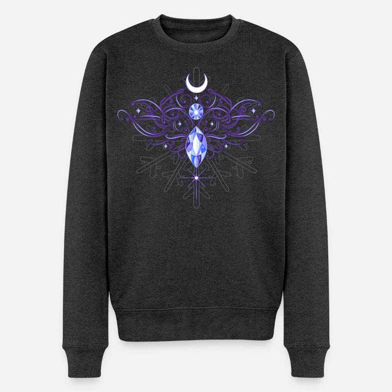 Déesse des neiges flocon de neige - Pull Premium bio Homme - anthracite chiné