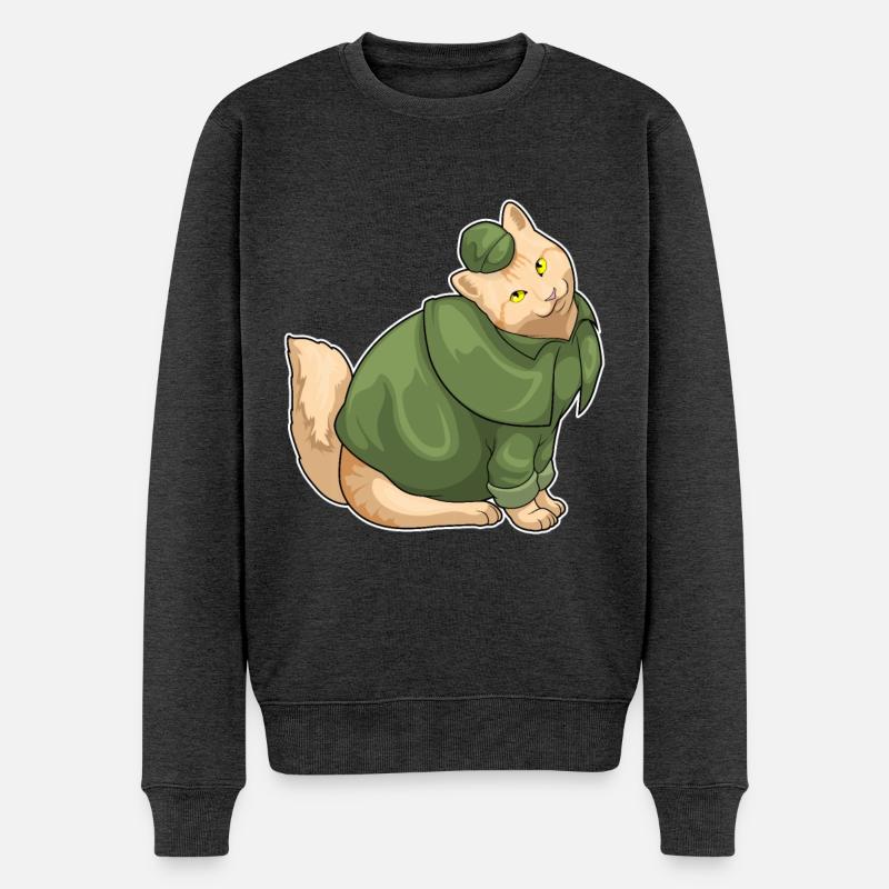 Détective de chat - Pull Premium bio Homme - anthracite chiné