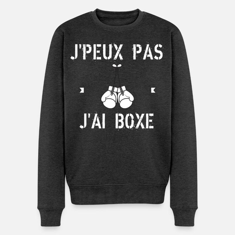 J'Peux Pas J'Ai Boxe - Pull Premium bio Homme - anthracite chiné