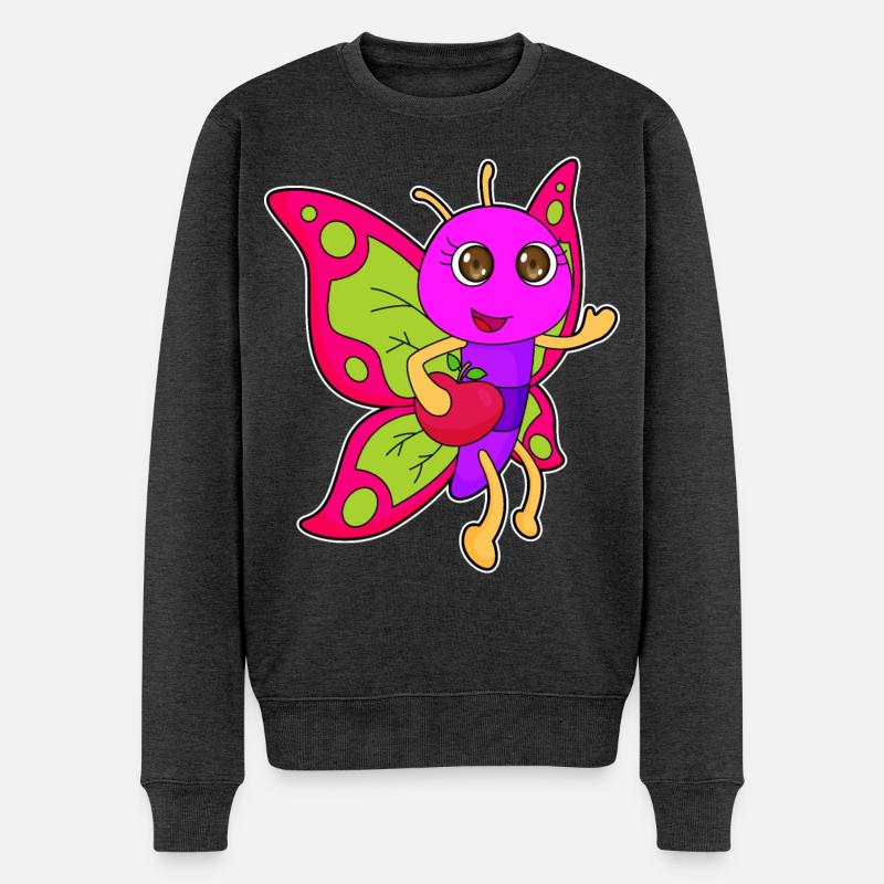 Butterfly Apple Fruit - Pull Premium bio Homme - anthracite chiné