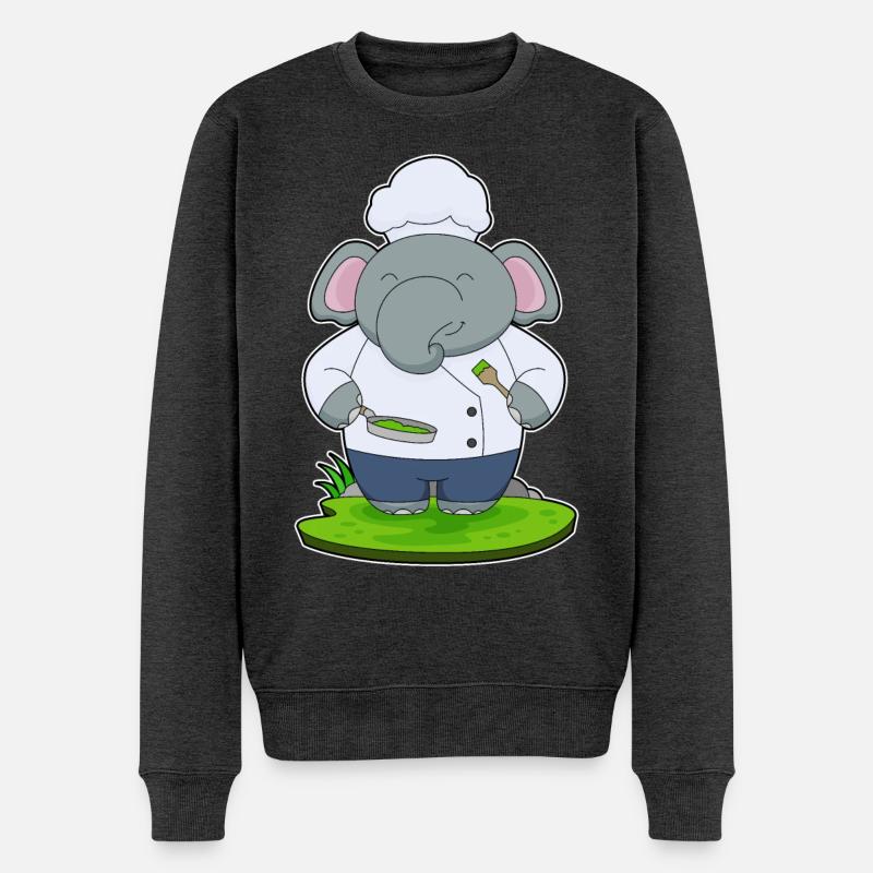 Poêle à éléphant - Pull Premium bio Homme - anthracite chiné