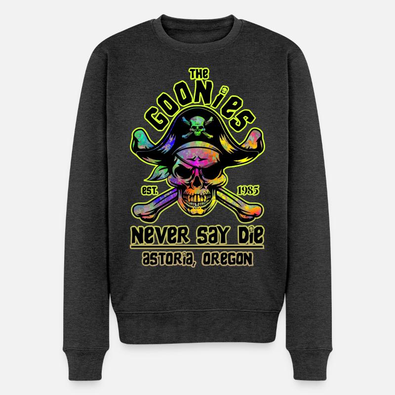 THE GOONIES 6 - Männer Premium Bio Pullover - Anthrazit meliert