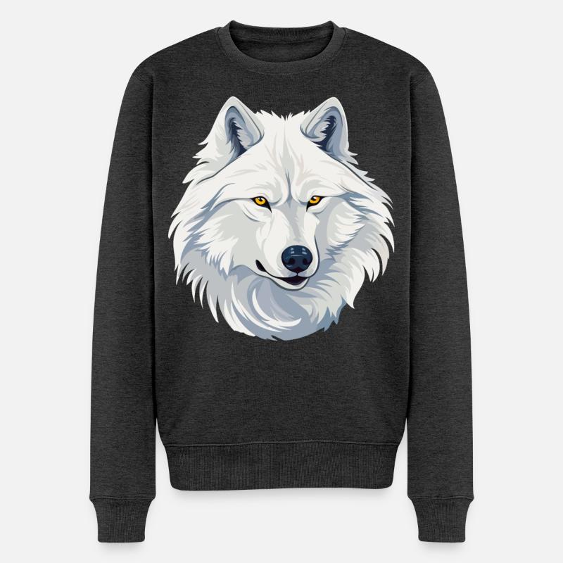 Loup Blanc - Pull Premium bio Homme - anthracite chiné
