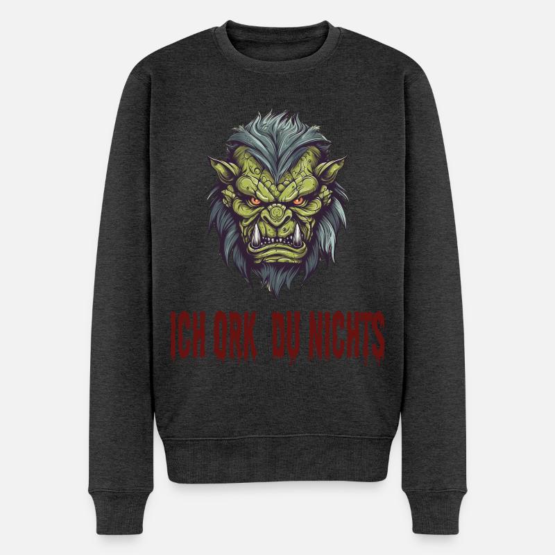 Ork Design - Männer Premium Bio Pullover - Anthrazit meliert