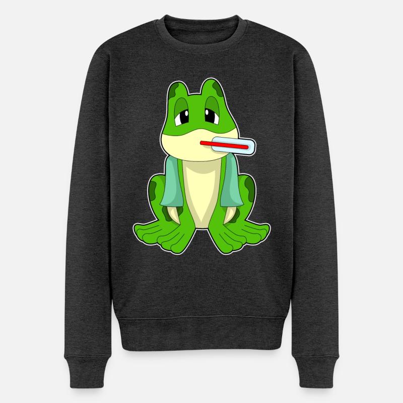 Thermomètre clinique Frog - Pull Premium bio Homme - anthracite chiné