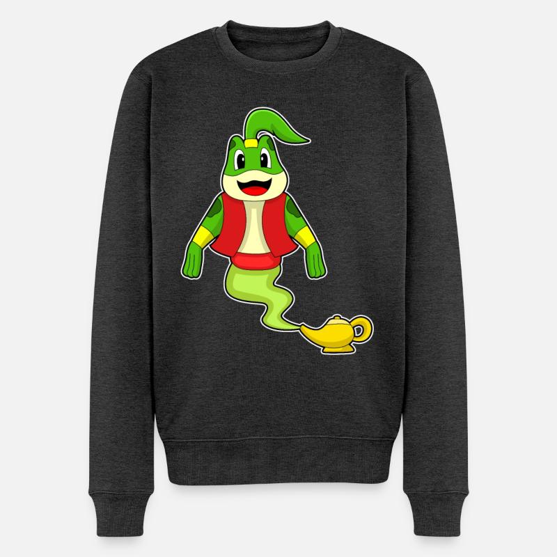 Génie grenouille - Pull Premium bio Homme - anthracite chiné