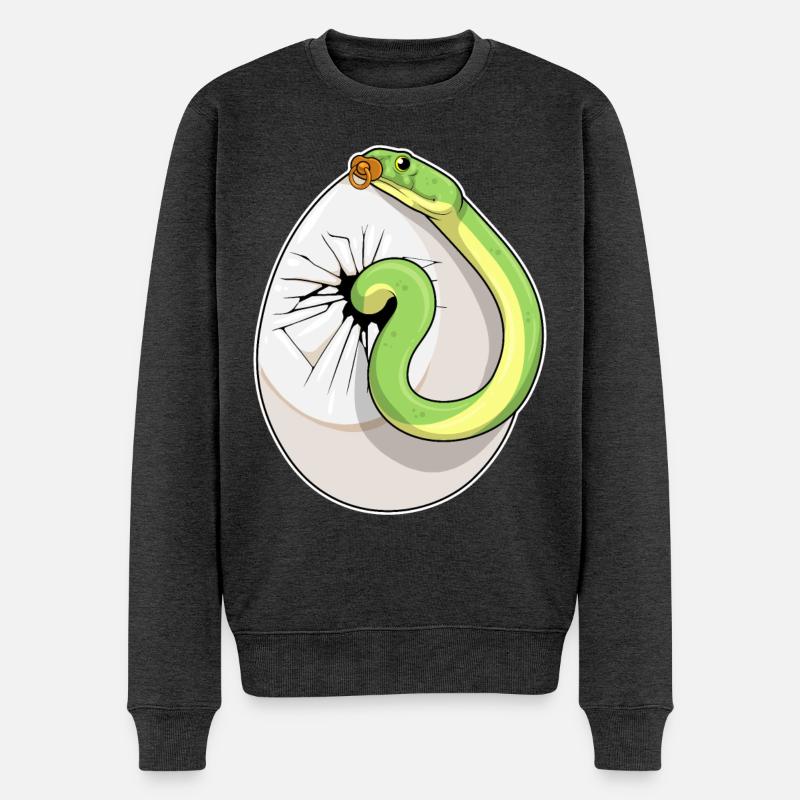 Sucette d’oeuf de serpent - Pull Premium bio Homme - anthracite chiné