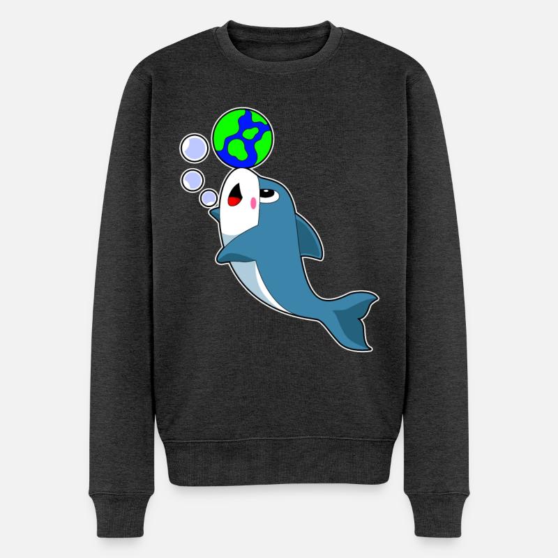 Terre de dauphins - Pull Premium bio Homme - anthracite chiné