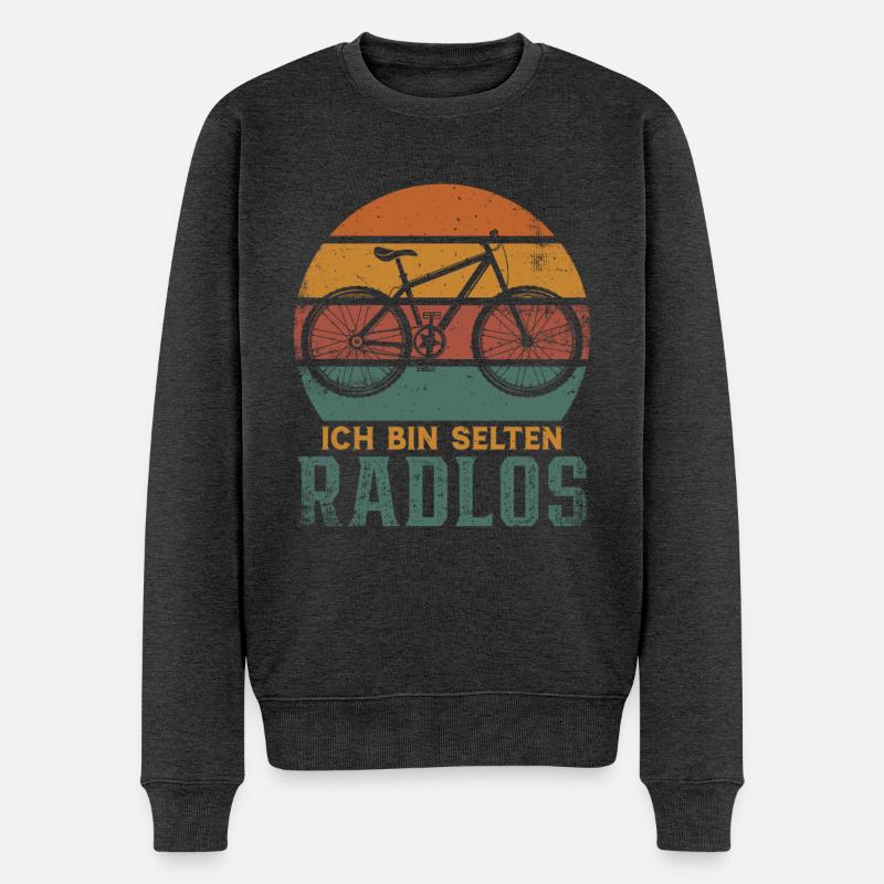 Ich Bin Radlos Retro Vintage - Männer Premium Bio Pullover - Anthrazit meliert
