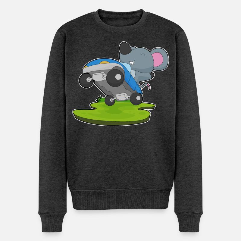 Souris automatique - Pull Premium bio Homme - anthracite chiné