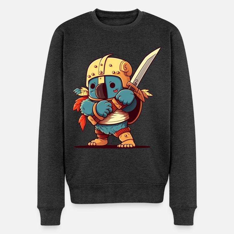 Chevalier Koala mignon - Pull Premium bio Homme - anthracite chiné