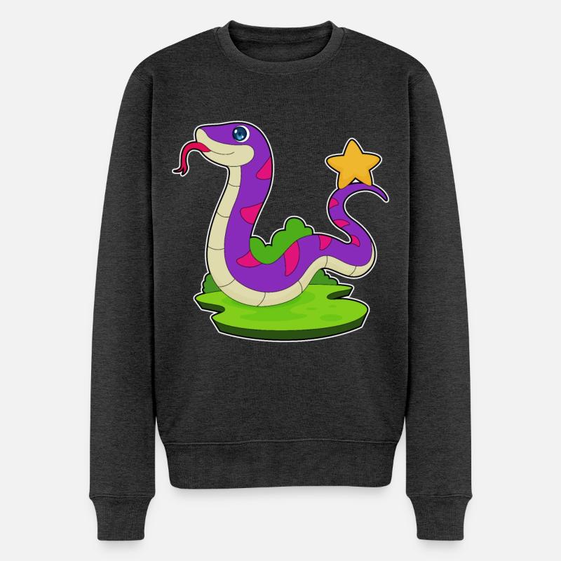 Étoile du serpent - Pull Premium bio Homme - anthracite chiné