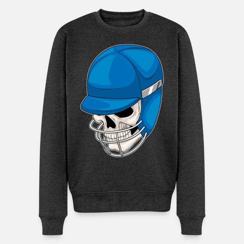 Casque de cricket Skull - Pull Premium bio Homme - anthracite chiné