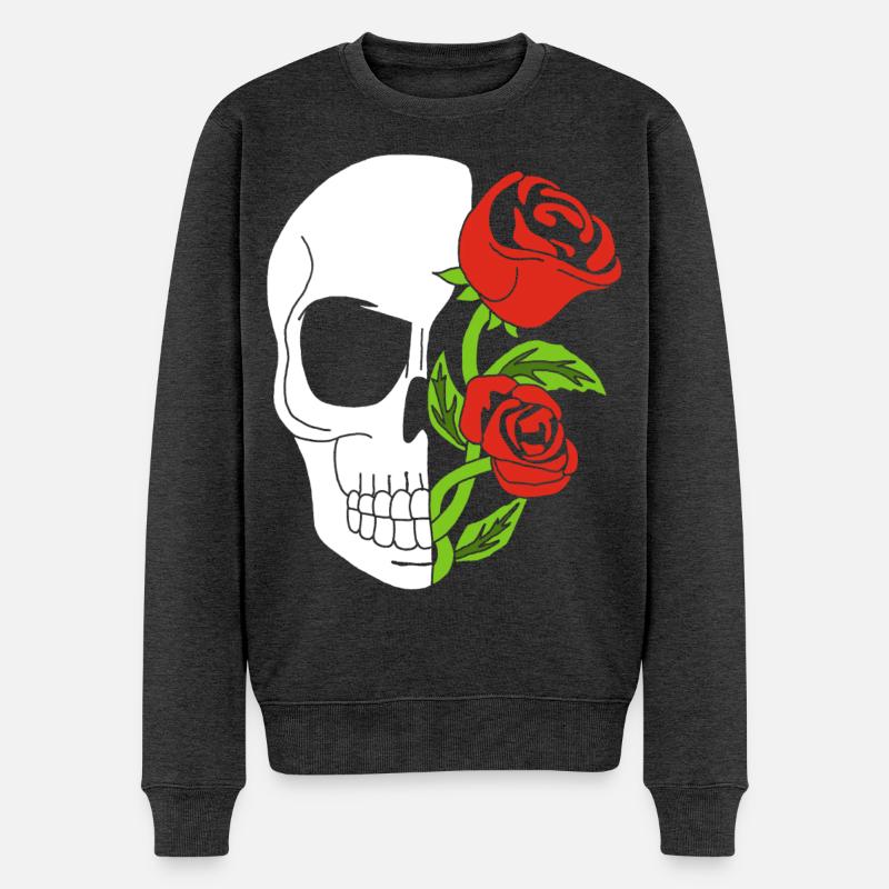Leben nach dem Tod - Männer Premium Bio Pullover - Anthrazit meliert