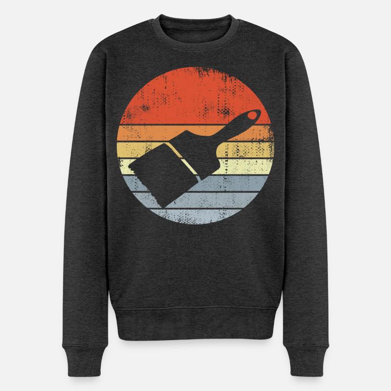 Maler Lackierer Pinsel - Männer Premium Bio Pullover - Anthrazit meliert