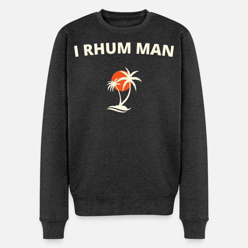 Ich rum, Mann - Männer Premium Bio Pullover - Anthrazit meliert