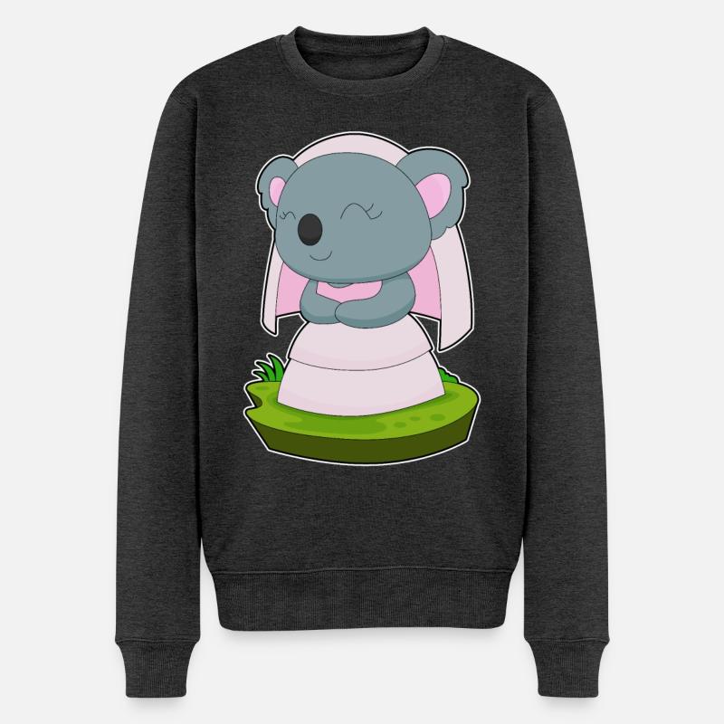 Voile de mariée Koala Mariage - Pull Premium bio Homme - anthracite chiné
