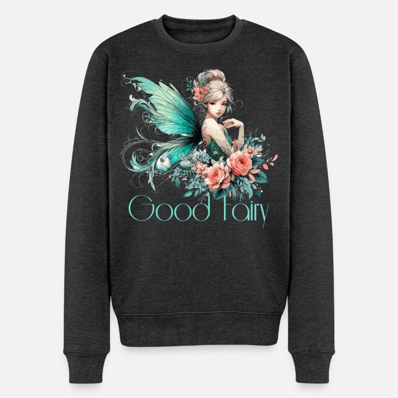 Gute Fee Geschenk - Männer Premium Bio Pullover - Anthrazit meliert
