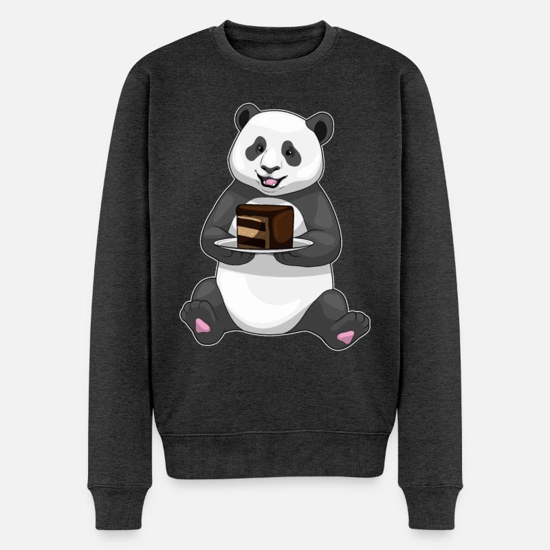 Gâteau Panda - Pull Premium bio Homme - anthracite chiné