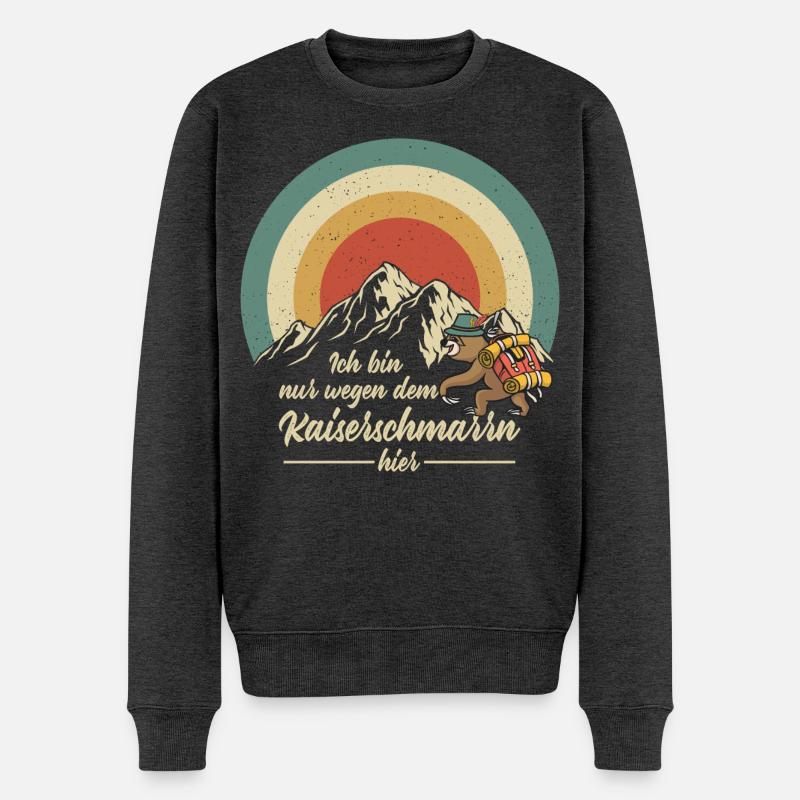 Wandern Kaiserschmarrn  - Männer Premium Bio Pullover - Anthrazit meliert