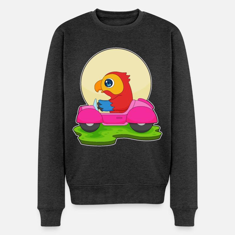 Voiture de perroquet - Pull Premium bio Homme - anthracite chiné