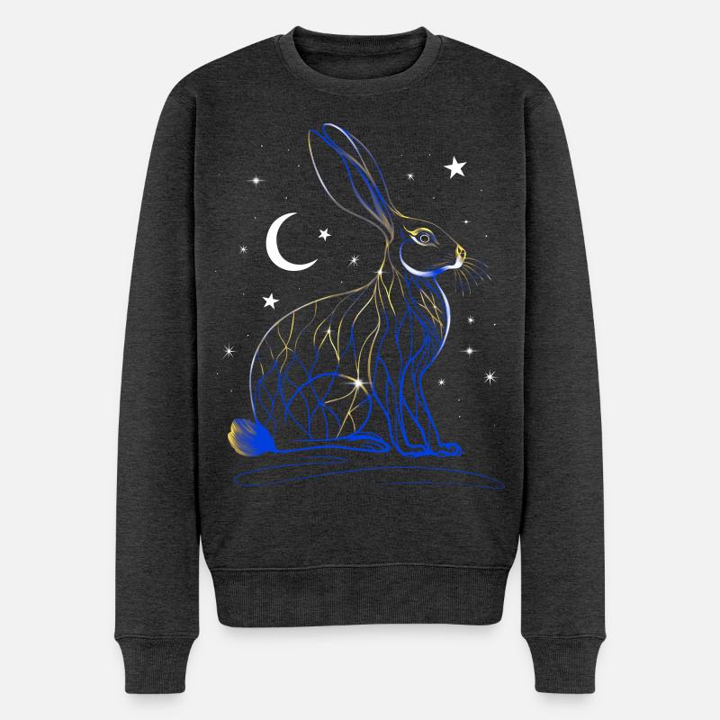 Kintsugi Osterhase Ostara Hase - Männer Premium Bio Pullover - Anthrazit meliert
