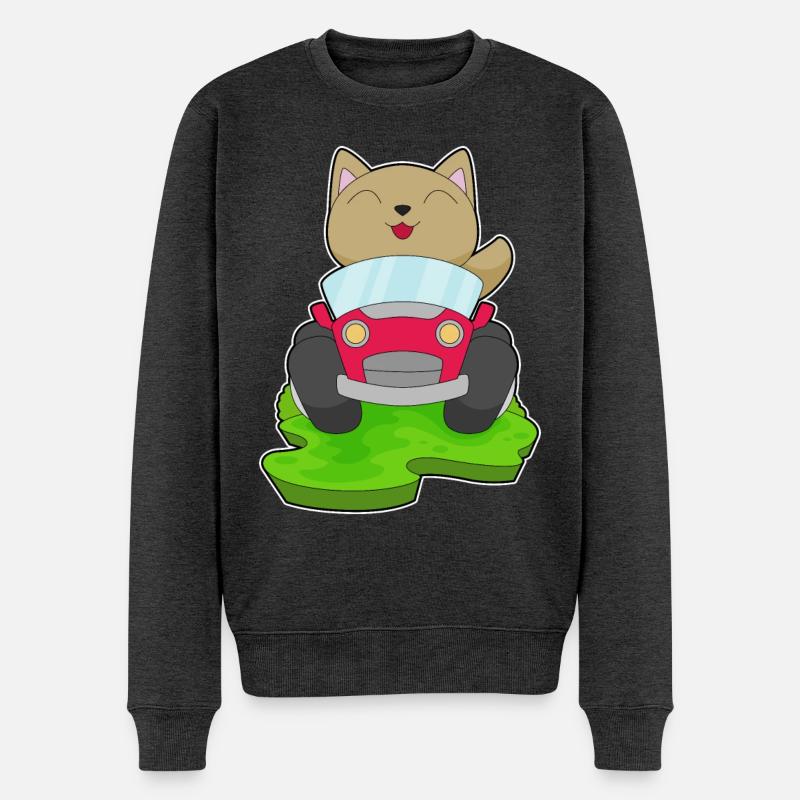 Voiture de chat - Pull Premium bio Homme - anthracite chiné