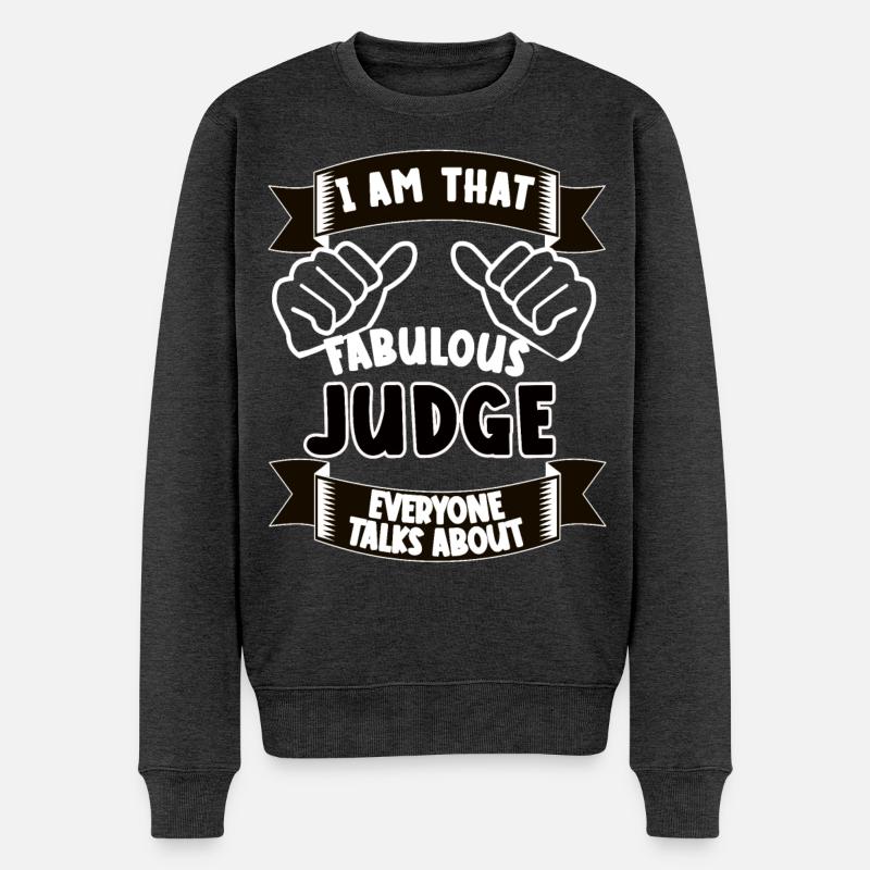 Richter Lustiger Spruch Geschenkidee - Männer Premium Bio Pullover - Anthrazit meliert