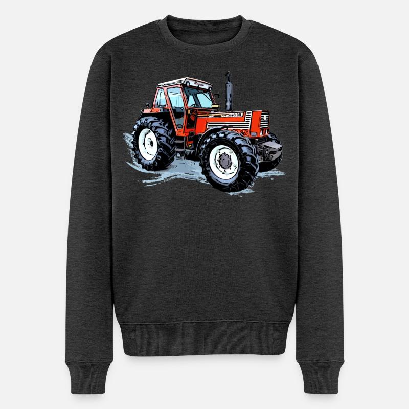 Traktor Turbo DT 160 90 - Männer Premium Bio Pullover - Anthrazit meliert
