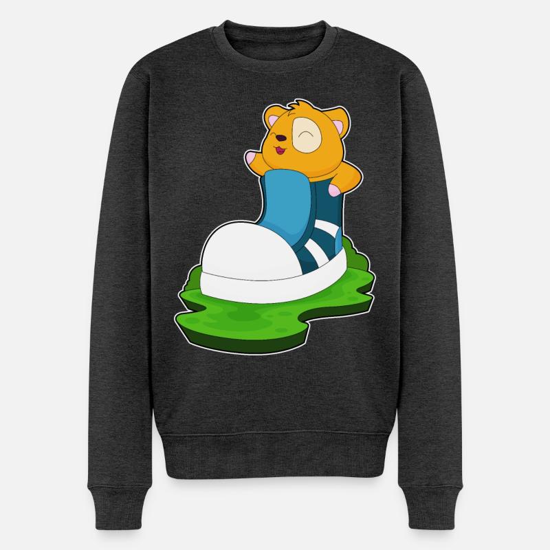 Hamster Schuh - Männer Premium Bio Pullover - Anthrazit meliert