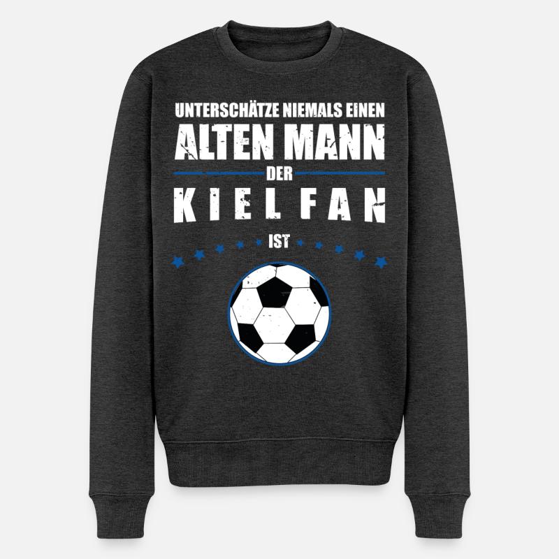 Aufsteiger 2024 Kiel Aufsteiger Shirt - Männer Premium Bio Pullover - Anthrazit meliert